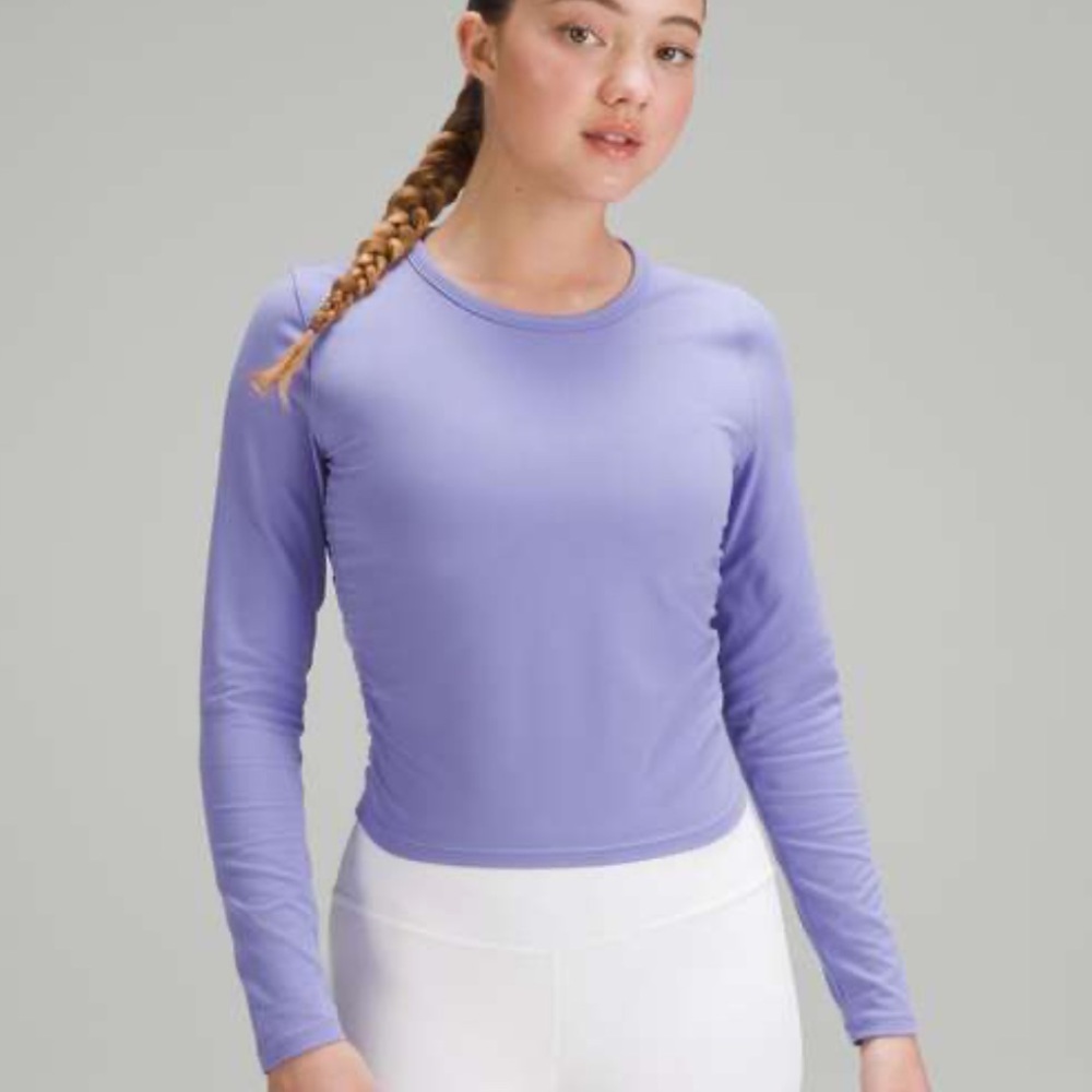 Lululemon All it Takes *nulu long sleeve in dark lavender EUC